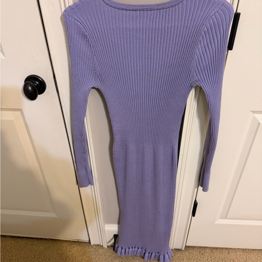 Purple Ribbed Dress - Picture 2 of 2